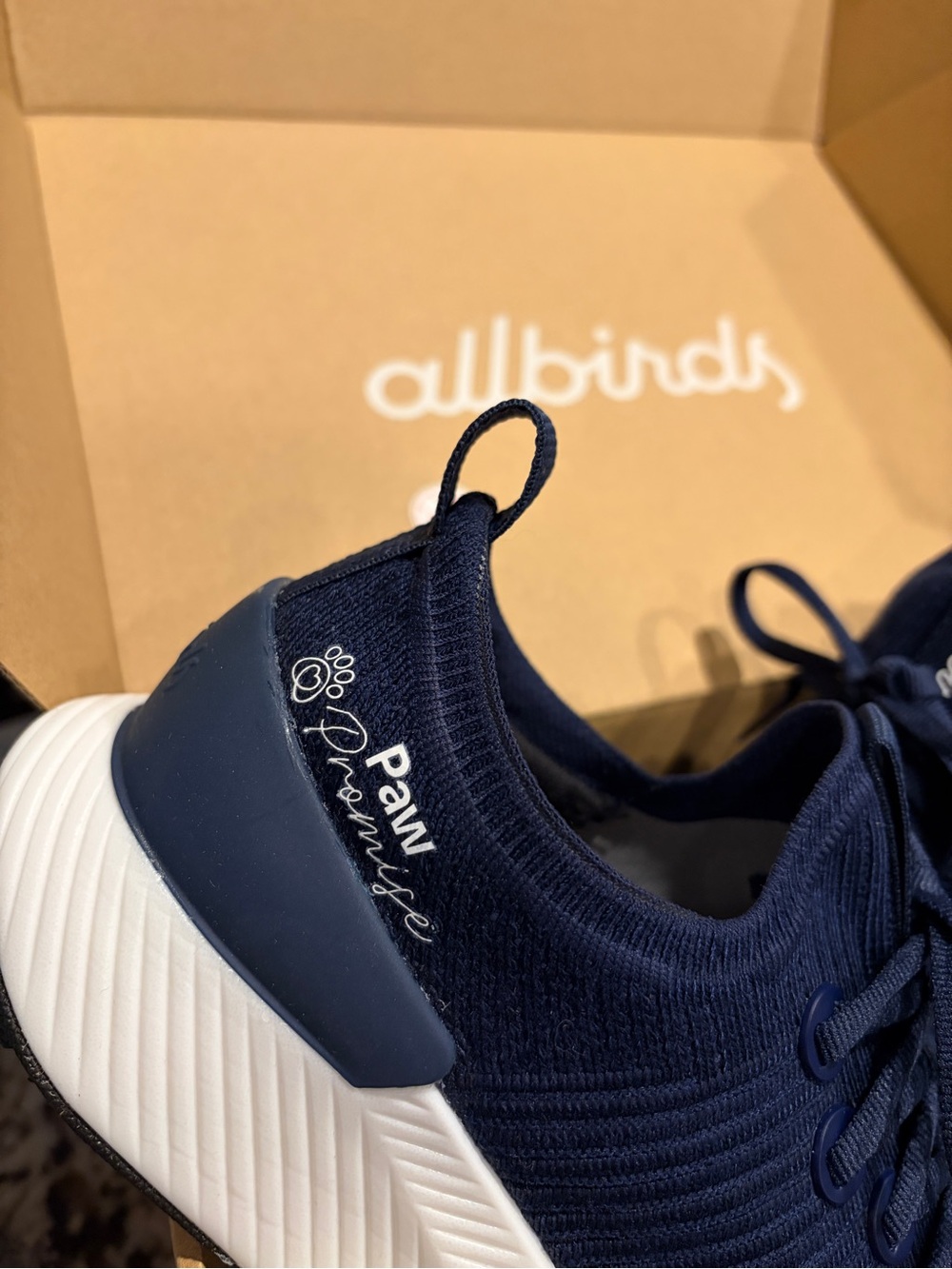 allbirds Tree Glider Navy and White Athletic Shoes - Picture 7 of 7
